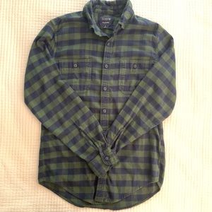 J.Crew men’s flannel button down, size S